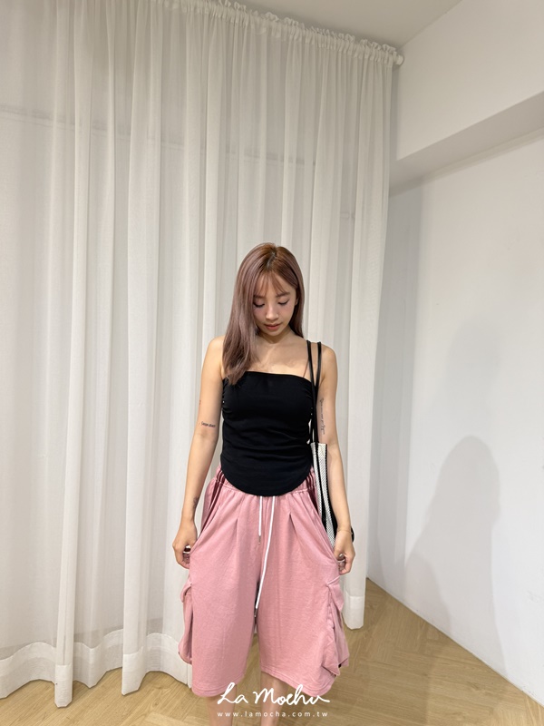 平口下圓擺棉質背心
